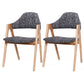 Kitchen Chairs Modern Solid Wood Armless Chairs for Dining Room Black 2 Piece Set Clearhalo 'Dining Chairs' 'Dining Tables & Seating' 'dining_chair' 'furn' 'furn_dining_chair' 'Furniture' 'furniture_dining_chair' 'Kitchen & Dining Furniture' 5064696