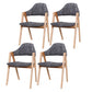 Kitchen Chairs Modern Solid Wood Armless Chairs for Dining Room Black 4 Piece Set Clearhalo 'Dining Chairs' 'Dining Tables & Seating' 'dining_chair' 'furn' 'furn_dining_chair' 'Furniture' 'furniture_dining_chair' 'Kitchen & Dining Furniture' 5064699
