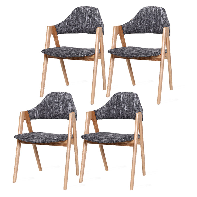 Kitchen Chairs Modern Solid Wood Armless Chairs for Dining Room Black 4 Piece Set Clearhalo 'Dining Chairs' 'Dining Tables & Seating' 'dining_chair' 'furn' 'furn_dining_chair' 'Furniture' 'furniture_dining_chair' 'Kitchen & Dining Furniture' 5064699