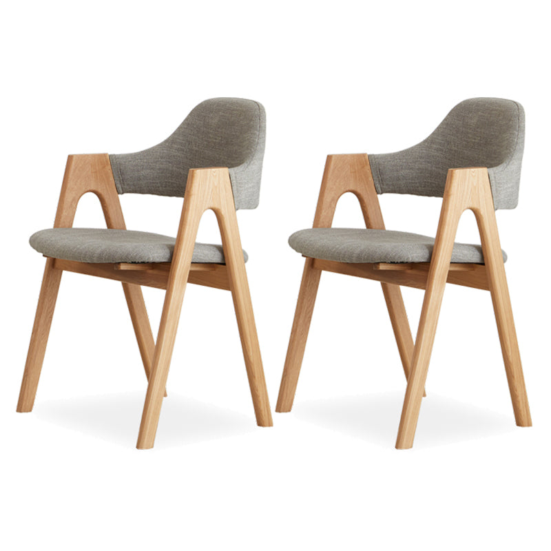 Kitchen Chairs Modern Solid Wood Armless Chairs for Dining Room Grey 2 Piece Set Clearhalo 'Dining Chairs' 'Dining Tables & Seating' 'dining_chair' 'furn' 'furn_dining_chair' 'Furniture' 'furniture_dining_chair' 'Kitchen & Dining Furniture' 5064702