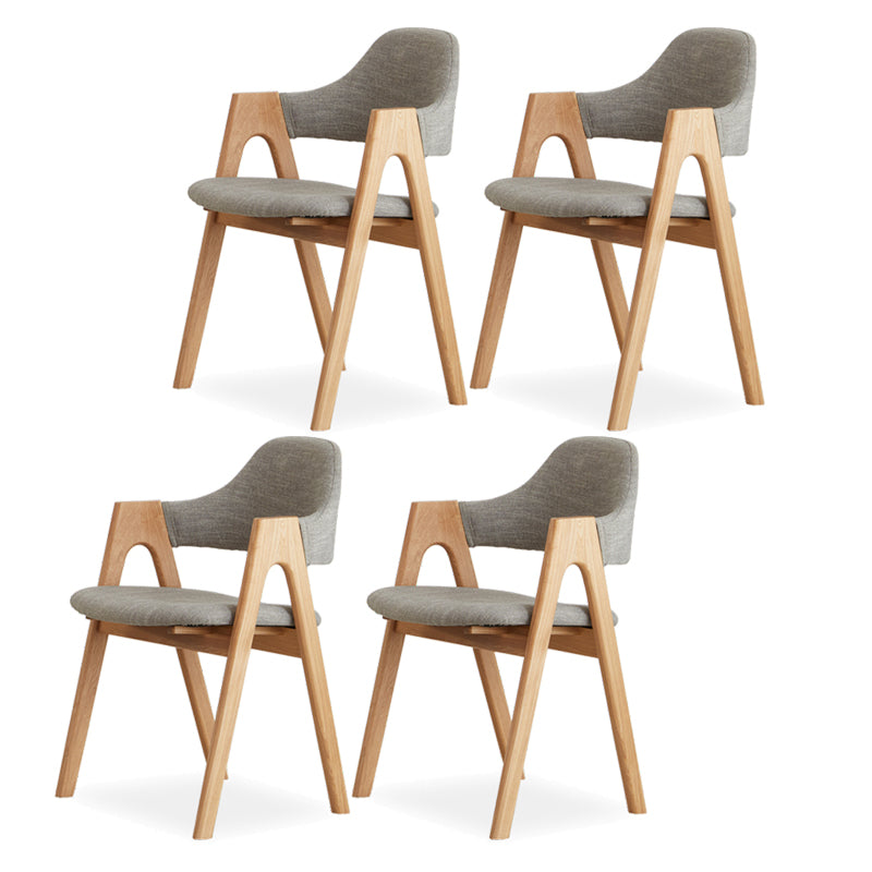 Kitchen Chairs Modern Solid Wood Armless Chairs for Dining Room Grey 4 Piece Set Clearhalo 'Dining Chairs' 'Dining Tables & Seating' 'dining_chair' 'furn' 'furn_dining_chair' 'Furniture' 'furniture_dining_chair' 'Kitchen & Dining Furniture' 5064705