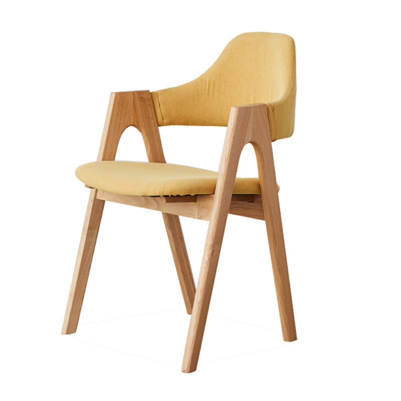 Kitchen Chairs Modern Solid Wood Armless Chairs for Dining Room Yellow 1 Piece Clearhalo 'Dining Chairs' 'Dining Tables & Seating' 'dining_chair' 'furn' 'furn_dining_chair' 'Furniture' 'furniture_dining_chair' 'Kitchen & Dining Furniture' 5064706