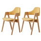 Kitchen Chairs Modern Solid Wood Armless Chairs for Dining Room Yellow 2 Piece Set Clearhalo 'Dining Chairs' 'Dining Tables & Seating' 'dining_chair' 'furn' 'furn_dining_chair' 'Furniture' 'furniture_dining_chair' 'Kitchen & Dining Furniture' 5064709