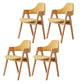 Kitchen Chairs Modern Solid Wood Armless Chairs for Dining Room Yellow 4 Piece Set Clearhalo 'Dining Chairs' 'Dining Tables & Seating' 'dining_chair' 'furn' 'furn_dining_chair' 'Furniture' 'furniture_dining_chair' 'Kitchen & Dining Furniture' 5064710