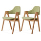 Kitchen Chairs Modern Solid Wood Armless Chairs for Dining Room Green 2 Piece Set Clearhalo 'Dining Chairs' 'Dining Tables & Seating' 'dining_chair' 'furn' 'furn_dining_chair' 'Furniture' 'furniture_dining_chair' 'Kitchen & Dining Furniture' 5064714