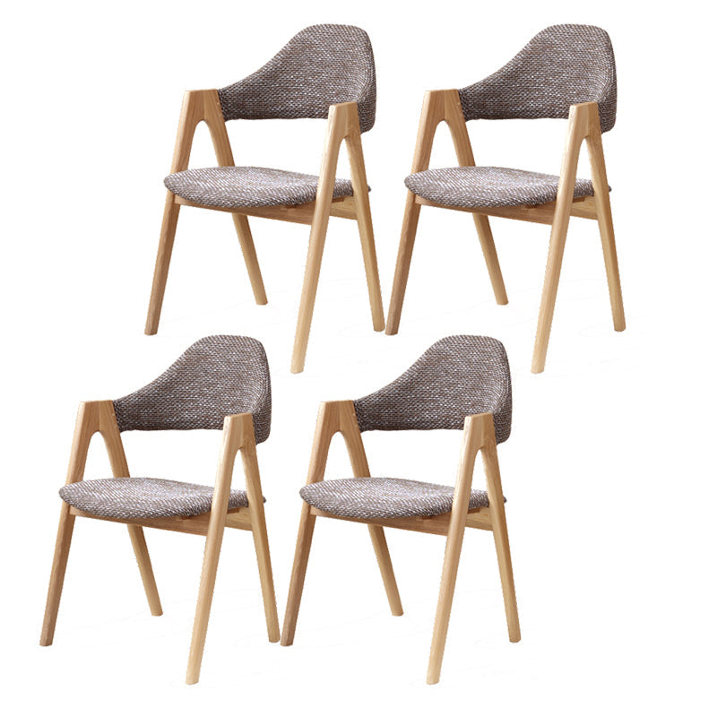 Kitchen Chairs Modern Solid Wood Armless Chairs for Dining Room Coffee 4 Piece Set Clearhalo 'Dining Chairs' 'Dining Tables & Seating' 'dining_chair' 'furn' 'furn_dining_chair' 'Furniture' 'furniture_dining_chair' 'Kitchen & Dining Furniture' 5064721