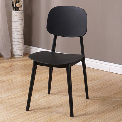 Modern Style Side Chair Plastic Open Back Dining Side Chair for Indoor Black 1 Piece Clearhalo 'Dining Chairs' 'Dining Tables & Seating' 'dining_chair' 'furn' 'furn_dining_chair' 'Furniture' 'furniture_dining_chair' 'Kitchen & Dining Furniture' 5064724
