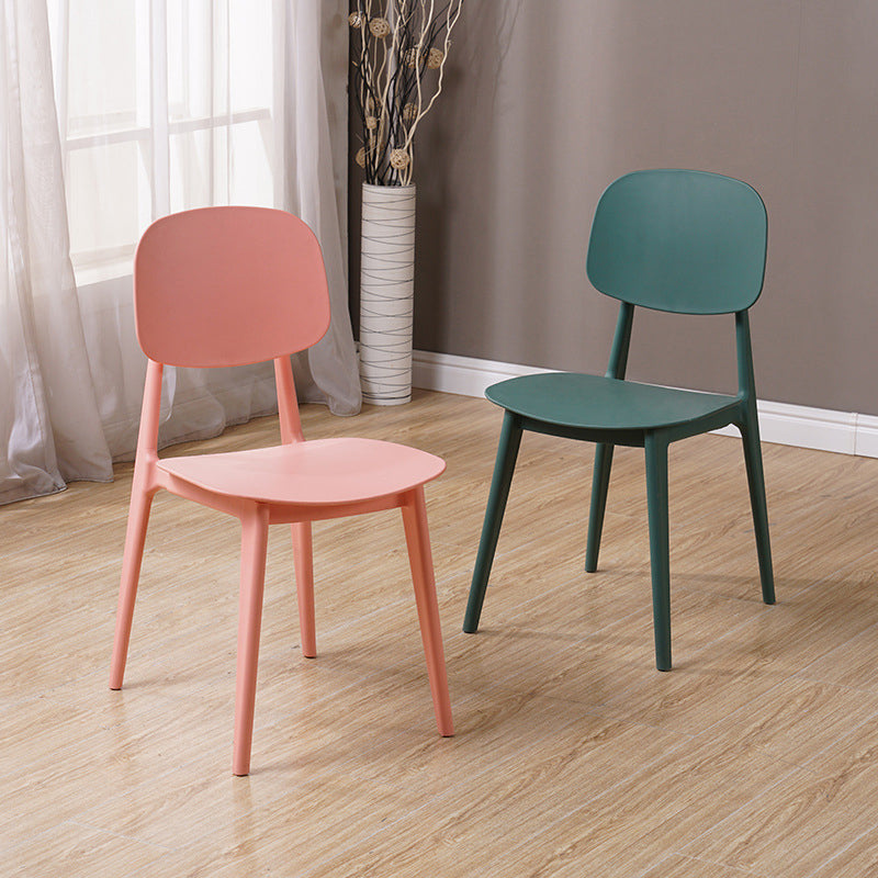 Modern Style Side Chair Plastic Open Back Dining Side Chair for Indoor Clearhalo 'Dining Chairs' 'Dining Tables & Seating' 'dining_chair' 'furn' 'furn_dining_chair' 'Furniture' 'furniture_dining_chair' 'Kitchen & Dining Furniture' 5064727