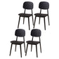 Modern Style Side Chair Plastic Open Back Dining Side Chair for Indoor Black 4 Piece Set Clearhalo 'Dining Chairs' 'Dining Tables & Seating' 'dining_chair' 'furn' 'furn_dining_chair' 'Furniture' 'furniture_dining_chair' 'Kitchen & Dining Furniture' 5064728