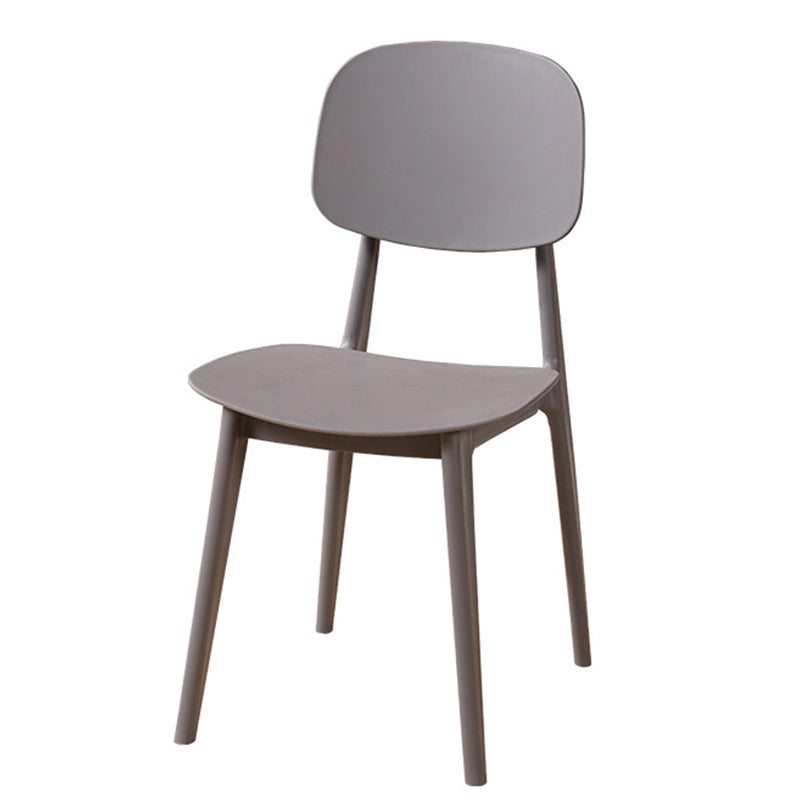Modern Style Side Chair Plastic Open Back Dining Side Chair for Indoor Grey 1 Piece Clearhalo 'Dining Chairs' 'Dining Tables & Seating' 'dining_chair' 'furn' 'furn_dining_chair' 'Furniture' 'furniture_dining_chair' 'Kitchen & Dining Furniture' 5064729