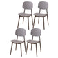 Modern Style Side Chair Plastic Open Back Dining Side Chair for Indoor Grey 4 Piece Set Clearhalo 'Dining Chairs' 'Dining Tables & Seating' 'dining_chair' 'furn' 'furn_dining_chair' 'Furniture' 'furniture_dining_chair' 'Kitchen & Dining Furniture' 5064734