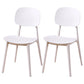 Modern Style Side Chair Plastic Open Back Dining Side Chair for Indoor White 2 Piece Set Clearhalo 'Dining Chairs' 'Dining Tables & Seating' 'dining_chair' 'furn' 'furn_dining_chair' 'Furniture' 'furniture_dining_chair' 'Kitchen & Dining Furniture' 5064738