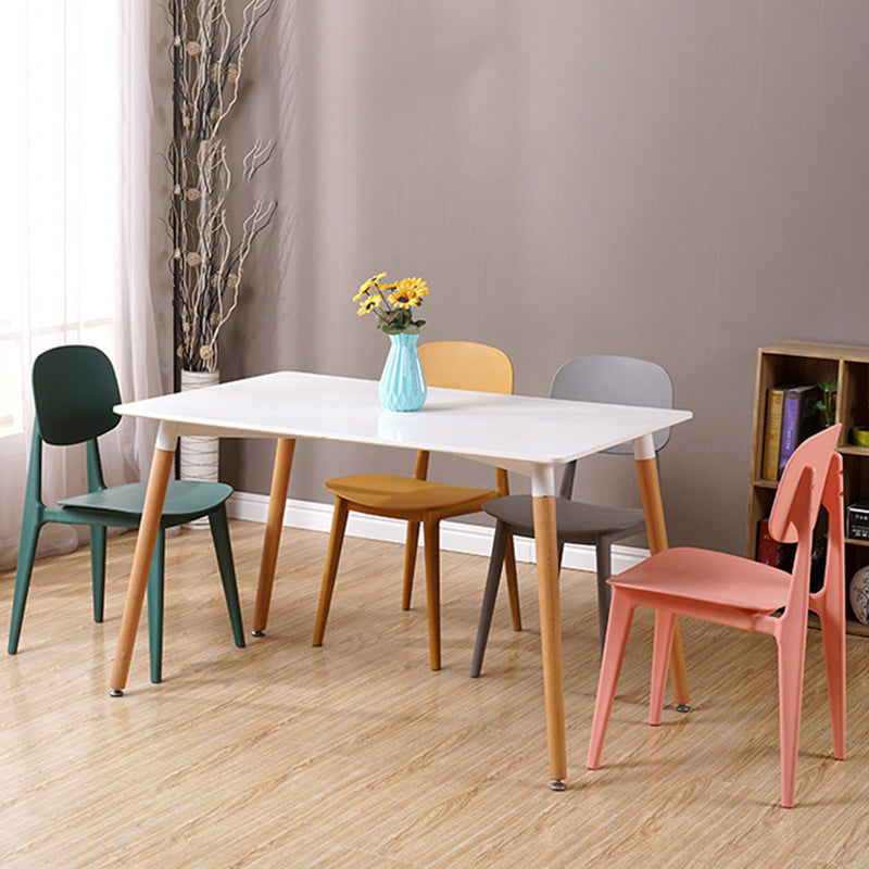 Modern Style Side Chair Plastic Open Back Dining Side Chair for Indoor Clearhalo 'Dining Chairs' 'Dining Tables & Seating' 'dining_chair' 'furn' 'furn_dining_chair' 'Furniture' 'furniture_dining_chair' 'Kitchen & Dining Furniture' 5064743