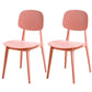Modern Style Side Chair Plastic Open Back Dining Side Chair for Indoor Pink 2 Piece Set Clearhalo 'Dining Chairs' 'Dining Tables & Seating' 'dining_chair' 'furn' 'furn_dining_chair' 'Furniture' 'furniture_dining_chair' 'Kitchen & Dining Furniture' 5064744