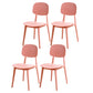 Modern Style Side Chair Plastic Open Back Dining Side Chair for Indoor Pink 4 Piece Set Clearhalo 'Dining Chairs' 'Dining Tables & Seating' 'dining_chair' 'furn' 'furn_dining_chair' 'Furniture' 'furniture_dining_chair' 'Kitchen & Dining Furniture' 5064745
