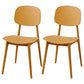 Modern Style Side Chair Plastic Open Back Dining Side Chair for Indoor Yellow 2 Piece Set Clearhalo 'Dining Chairs' 'Dining Tables & Seating' 'dining_chair' 'furn' 'furn_dining_chair' 'Furniture' 'furniture_dining_chair' 'Kitchen & Dining Furniture' 5064747
