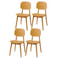 Modern Style Side Chair Plastic Open Back Dining Side Chair for Indoor Yellow 4 Piece Set Clearhalo 'Dining Chairs' 'Dining Tables & Seating' 'dining_chair' 'furn' 'furn_dining_chair' 'Furniture' 'furniture_dining_chair' 'Kitchen & Dining Furniture' 5064748