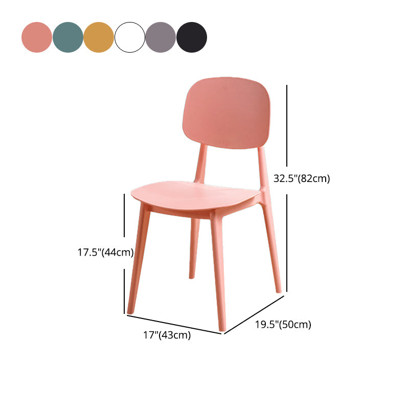 Modern Style Side Chair Plastic Open Back Dining Side Chair for Indoor Clearhalo 'Dining Chairs' 'Dining Tables & Seating' 'dining_chair' 'furn' 'furn_dining_chair' 'Furniture' 'furniture_dining_chair' 'Kitchen & Dining Furniture' 5064752