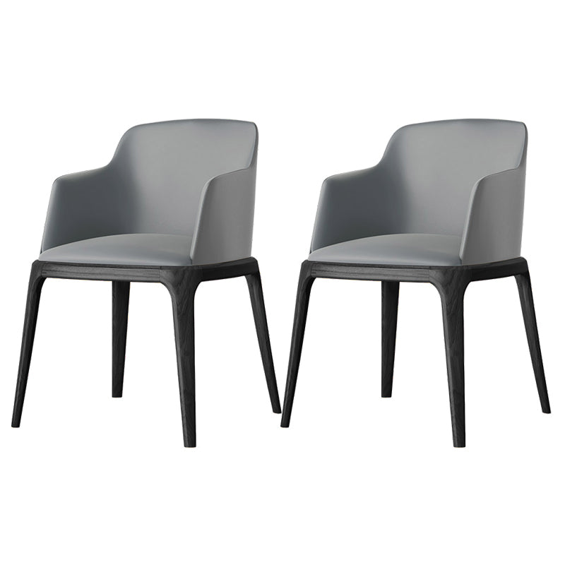 Kitchen Side Chairs Modern Solid Wood Dining Room Chair for Home Grey With Arms 2 Piece Set Clearhalo 'Dining Chairs' 'Dining Tables & Seating' 'dining_chair' 'furn' 'furn_dining_chair' 'Furniture' 'furniture_dining_chair' 'Kitchen & Dining Furniture' 5064754