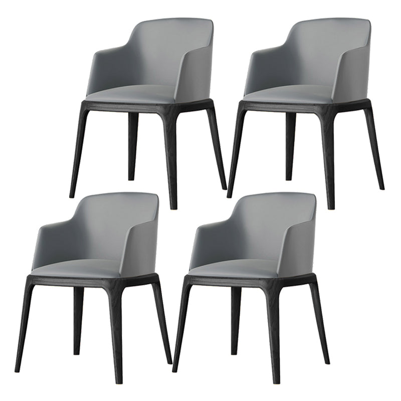 Kitchen Side Chairs Modern Solid Wood Dining Room Chair for Home Grey With Arms 4 Piece Set Clearhalo 'Dining Chairs' 'Dining Tables & Seating' 'dining_chair' 'furn' 'furn_dining_chair' 'Furniture' 'furniture_dining_chair' 'Kitchen & Dining Furniture' 5064755