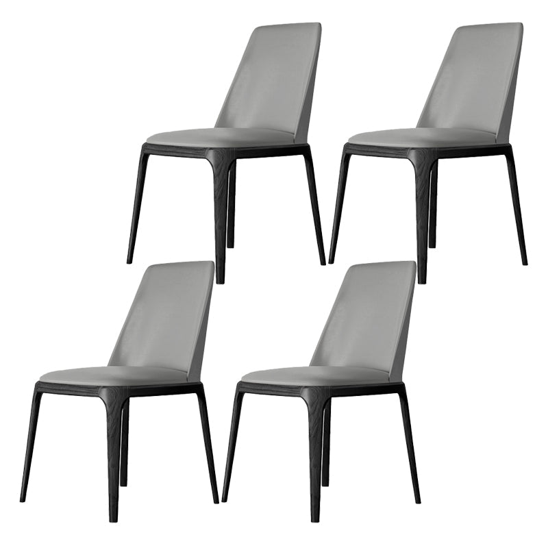 Kitchen Side Chairs Modern Solid Wood Dining Room Chair for Home Grey Armless 4 Piece Set Clearhalo 'Dining Chairs' 'Dining Tables & Seating' 'dining_chair' 'furn' 'furn_dining_chair' 'Furniture' 'furniture_dining_chair' 'Kitchen & Dining Furniture' 5064773
