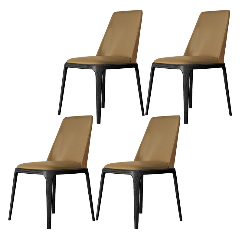 Kitchen Side Chairs Modern Solid Wood Dining Room Chair for Home Coffee Armless 4 Piece Set Clearhalo 'Dining Chairs' 'Dining Tables & Seating' 'dining_chair' 'furn' 'furn_dining_chair' 'Furniture' 'furniture_dining_chair' 'Kitchen & Dining Furniture' 5064781