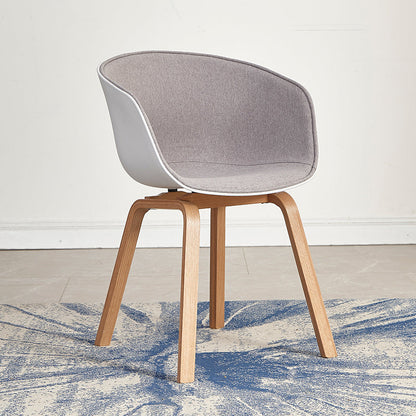 Arm Dining Chairs Modern Style Wooden Side Chairs for Dining Room Grey 1 Piece Clearhalo 'Dining Chairs' 'Dining Tables & Seating' 'dining_chair' 'furn' 'furn_dining_chair' 'Furniture' 'furniture_dining_chair' 'Kitchen & Dining Furniture' 5064787