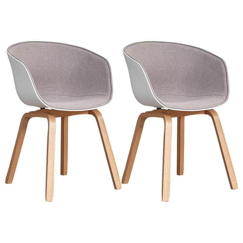 Arm Dining Chairs Modern Style Wooden Side Chairs for Dining Room Grey 2 Piece Set Clearhalo 'Dining Chairs' 'Dining Tables & Seating' 'dining_chair' 'furn' 'furn_dining_chair' 'Furniture' 'furniture_dining_chair' 'Kitchen & Dining Furniture' 5064788