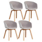 Arm Dining Chairs Modern Style Wooden Side Chairs for Dining Room Grey 4 Piece Set Clearhalo 'Dining Chairs' 'Dining Tables & Seating' 'dining_chair' 'furn' 'furn_dining_chair' 'Furniture' 'furniture_dining_chair' 'Kitchen & Dining Furniture' 5064790