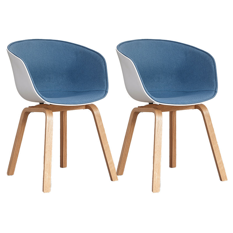 Arm Dining Chairs Modern Style Wooden Side Chairs for Dining Room Blue 2 Piece Set Clearhalo 'Dining Chairs' 'Dining Tables & Seating' 'dining_chair' 'furn' 'furn_dining_chair' 'Furniture' 'furniture_dining_chair' 'Kitchen & Dining Furniture' 5064801