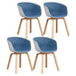 Arm Dining Chairs Modern Style Wooden Side Chairs for Dining Room Blue 4 Piece Set Clearhalo 'Dining Chairs' 'Dining Tables & Seating' 'dining_chair' 'furn' 'furn_dining_chair' 'Furniture' 'furniture_dining_chair' 'Kitchen & Dining Furniture' 5064802