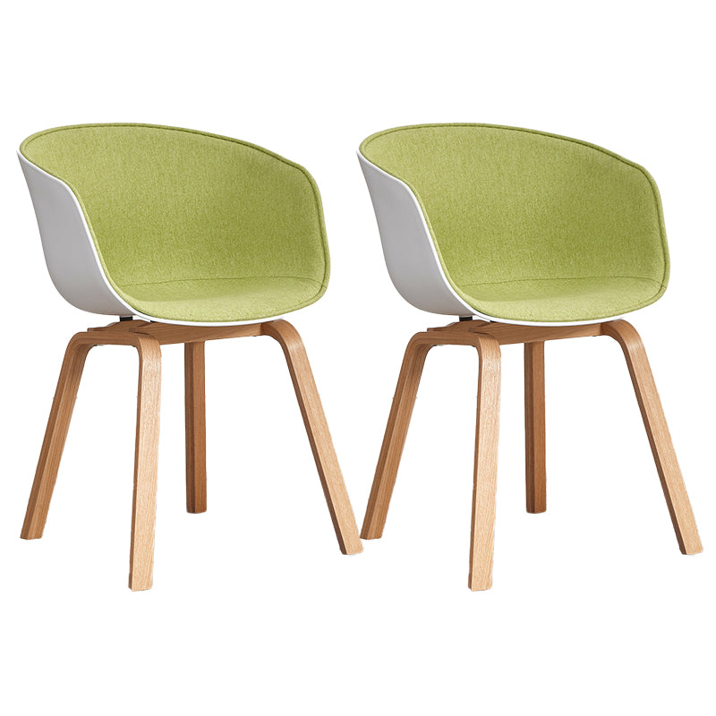 Arm Dining Chairs Modern Style Wooden Side Chairs for Dining Room Green 2 Piece Set Clearhalo 'Dining Chairs' 'Dining Tables & Seating' 'dining_chair' 'furn' 'furn_dining_chair' 'Furniture' 'furniture_dining_chair' 'Kitchen & Dining Furniture' 5064805