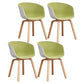 Arm Dining Chairs Modern Style Wooden Side Chairs for Dining Room Green 4 Piece Set Clearhalo 'Dining Chairs' 'Dining Tables & Seating' 'dining_chair' 'furn' 'furn_dining_chair' 'Furniture' 'furniture_dining_chair' 'Kitchen & Dining Furniture' 5064806
