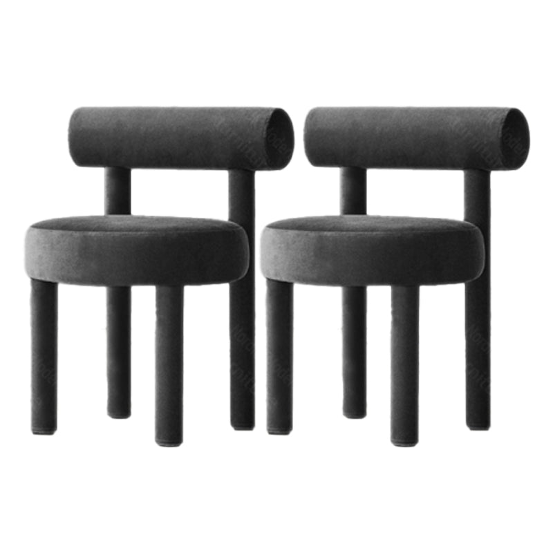 Dining Room Armless Chairs Modern Kitchen Side Chair for Home Black 2 Piece Set Clearhalo 'Dining Chairs' 'Dining Tables & Seating' 'dining_chair' 'furn' 'furn_dining_chair' 'Furniture' 'furniture_dining_chair' 'Kitchen & Dining Furniture' 5064809