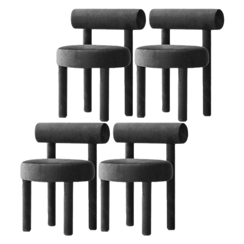 Dining Room Armless Chairs Modern Kitchen Side Chair for Home Black 4 Piece Set Clearhalo 'Dining Chairs' 'Dining Tables & Seating' 'dining_chair' 'furn' 'furn_dining_chair' 'Furniture' 'furniture_dining_chair' 'Kitchen & Dining Furniture' 5064811