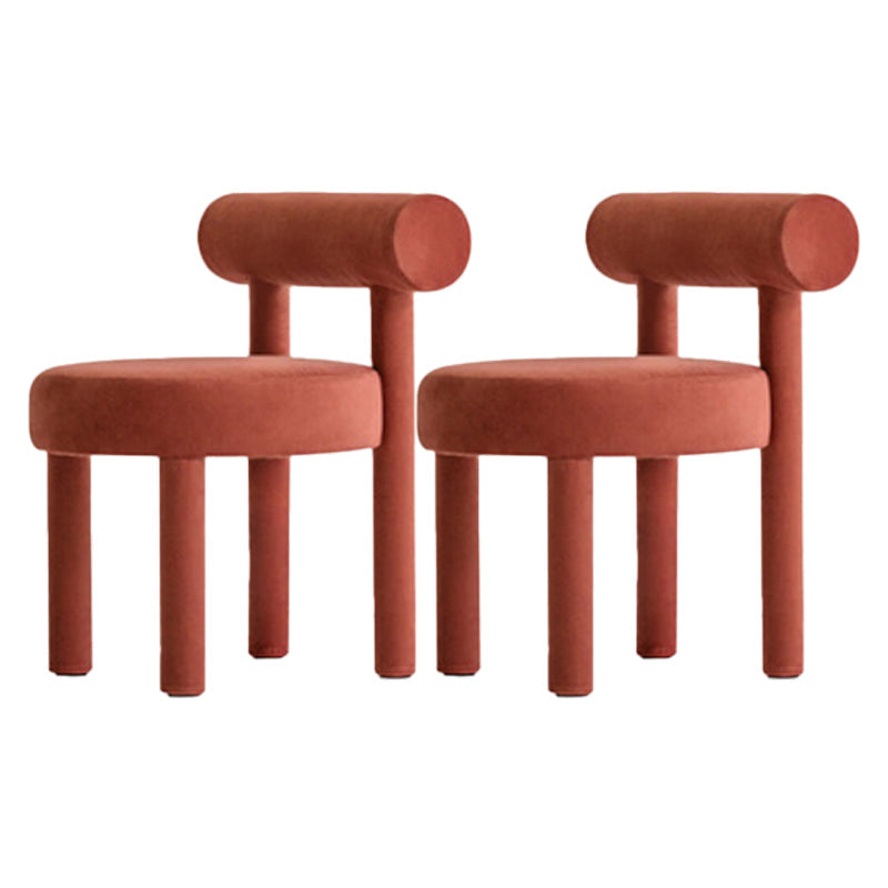 Dining Room Armless Chairs Modern Kitchen Side Chair for Home Red 2 Piece Set Clearhalo 'Dining Chairs' 'Dining Tables & Seating' 'dining_chair' 'furn' 'furn_dining_chair' 'Furniture' 'furniture_dining_chair' 'Kitchen & Dining Furniture' 5064821