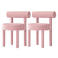 Dining Room Armless Chairs Modern Kitchen Side Chair for Home Pink 2 Piece Set Clearhalo 'Dining Chairs' 'Dining Tables & Seating' 'dining_chair' 'furn' 'furn_dining_chair' 'Furniture' 'furniture_dining_chair' 'Kitchen & Dining Furniture' 5064823