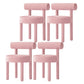 Dining Room Armless Chairs Modern Kitchen Side Chair for Home Pink 4 Piece Set Clearhalo 'Dining Chairs' 'Dining Tables & Seating' 'dining_chair' 'furn' 'furn_dining_chair' 'Furniture' 'furniture_dining_chair' 'Kitchen & Dining Furniture' 5064824