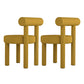 Dining Room Armless Chairs Modern Kitchen Side Chair for Home Yellow 2 Piece Set Clearhalo 'Dining Chairs' 'Dining Tables & Seating' 'dining_chair' 'furn' 'furn_dining_chair' 'Furniture' 'furniture_dining_chair' 'Kitchen & Dining Furniture' 5064825