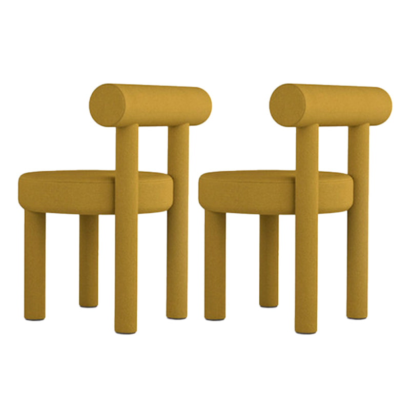 Dining Room Armless Chairs Modern Kitchen Side Chair for Home Yellow 2 Piece Set Clearhalo 'Dining Chairs' 'Dining Tables & Seating' 'dining_chair' 'furn' 'furn_dining_chair' 'Furniture' 'furniture_dining_chair' 'Kitchen & Dining Furniture' 5064825
