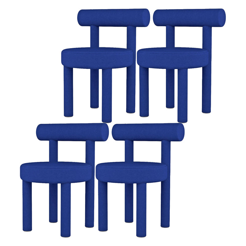 Dining Room Armless Chairs Modern Kitchen Side Chair for Home Blue 4 Piece Set Clearhalo 'Dining Chairs' 'Dining Tables & Seating' 'dining_chair' 'furn' 'furn_dining_chair' 'Furniture' 'furniture_dining_chair' 'Kitchen & Dining Furniture' 5064828