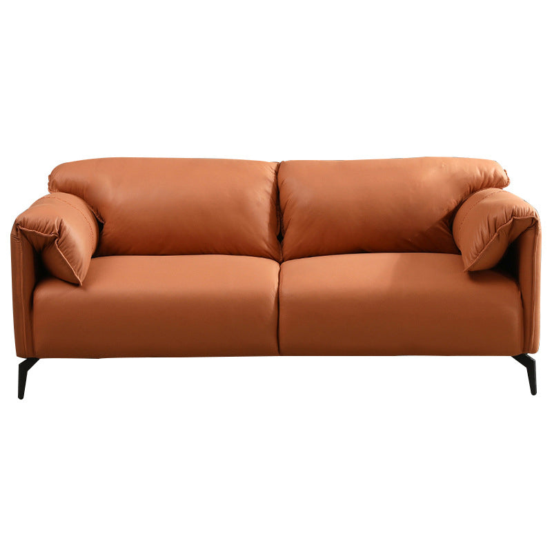 2-3 Seater 29.5"H Faux Leather Pillow Top Arm Sofa for Living Room Clearhalo 'furn' 'furn_sofas' 'Furniture' 'furniture_sofas' 'Living Room Furniture' 'Sofa' 'sofas' 5064842