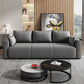 3 Seater 31.4"H Faux Leather Square Arm Sofa for Living Room Grey Suede Clearhalo 'furn' 'furn_sofas' 'Furniture' 'furniture_sofas' 'Living Room Furniture' 'Sofa' 'sofas' 5064860