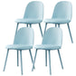 Modern Style Side Chair Plastic Upholstered Dining Side Chair for Indoor Ocean Blue Faux Leather 4 Piece Set Clearhalo 'Dining Chairs' 'Dining Tables & Seating' 'dining_chair' 'furn' 'furn_dining_chair' 'Furniture' 'furniture_dining_chair' 'Kitchen & Dining Furniture' 5066709