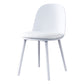 Modern Style Side Chair Plastic Upholstered Dining Side Chair for Indoor White Faux Leather 1 Piece Clearhalo 'Dining Chairs' 'Dining Tables & Seating' 'dining_chair' 'furn' 'furn_dining_chair' 'Furniture' 'furniture_dining_chair' 'Kitchen & Dining Furniture' 5066716
