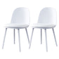 Modern Style Side Chair Plastic Upholstered Dining Side Chair for Indoor White Faux Leather 2 Piece Set Clearhalo 'Dining Chairs' 'Dining Tables & Seating' 'dining_chair' 'furn' 'furn_dining_chair' 'Furniture' 'furniture_dining_chair' 'Kitchen & Dining Furniture' 5066719