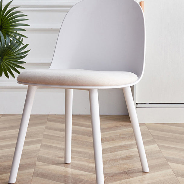 Modern Style Side Chair Plastic Upholstered Dining Side Chair for Indoor Clearhalo 'Dining Chairs' 'Dining Tables & Seating' 'dining_chair' 'furn' 'furn_dining_chair' 'Furniture' 'furniture_dining_chair' 'Kitchen & Dining Furniture' 5066722