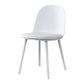 Modern Style Side Chair Plastic Upholstered Dining Side Chair for Indoor White Fabric 1 Piece Clearhalo 'Dining Chairs' 'Dining Tables & Seating' 'dining_chair' 'furn' 'furn_dining_chair' 'Furniture' 'furniture_dining_chair' 'Kitchen & Dining Furniture' 5066723