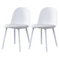Modern Style Side Chair Plastic Upholstered Dining Side Chair for Indoor White Fabric 2 Piece Set Clearhalo 'Dining Chairs' 'Dining Tables & Seating' 'dining_chair' 'furn' 'furn_dining_chair' 'Furniture' 'furniture_dining_chair' 'Kitchen & Dining Furniture' 5066724