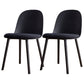 Modern Style Side Chair Plastic Upholstered Dining Side Chair for Indoor Black 2 Piece Set Clearhalo 'Dining Chairs' 'Dining Tables & Seating' 'dining_chair' 'furn' 'furn_dining_chair' 'Furniture' 'furniture_dining_chair' 'Kitchen & Dining Furniture' 5066730
